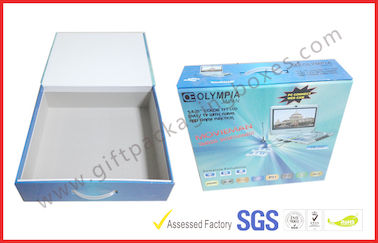 Portable DVD Offset Printing Electronics Packaging Boxes With 1400g Rigid Board