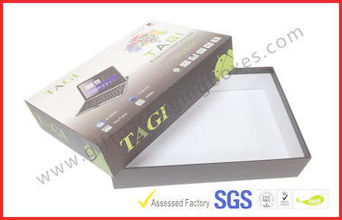 Portable DVD Offset Printing Electronics Packaging Boxes With 1400g Rigid Board