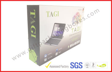 Portable DVD Offset Printing Electronics Packaging Boxes With 1400g Rigid Board